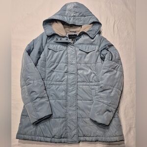 Lucky Brand Women's Blue Puffer Coat Size Medium